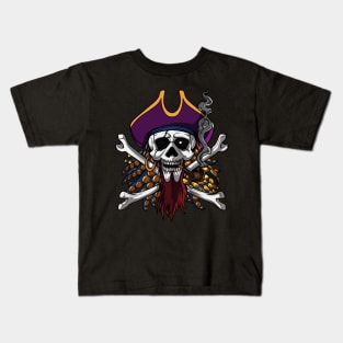 Pirate Skull Crossbones Kids T-Shirt